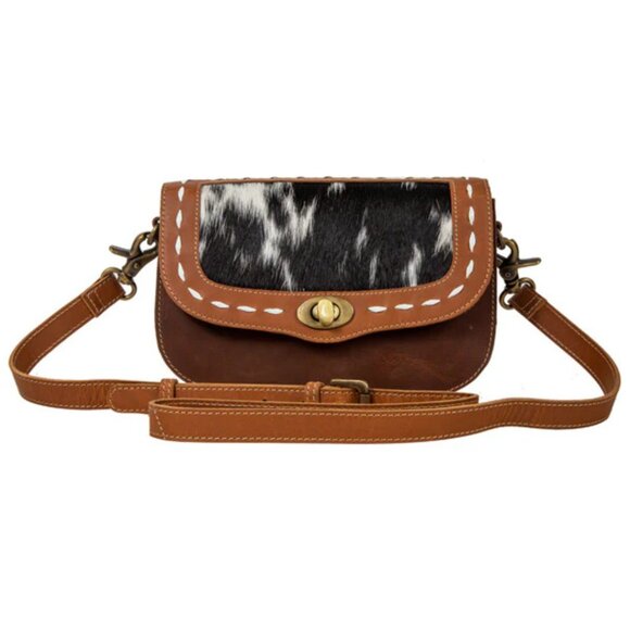 MYRA BAG Oxbow Falls Hair On & Cowhide Small Crossbody Bag NWT - Picture 1 of 9
